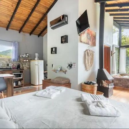 Cabana Sassafras Com Hidromassagem Alfredo Wagner Bagian luar foto