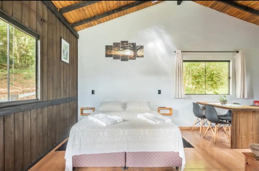 Cabana Sassafras Com Hidromassagem Alfredo Wagner Bagian luar foto