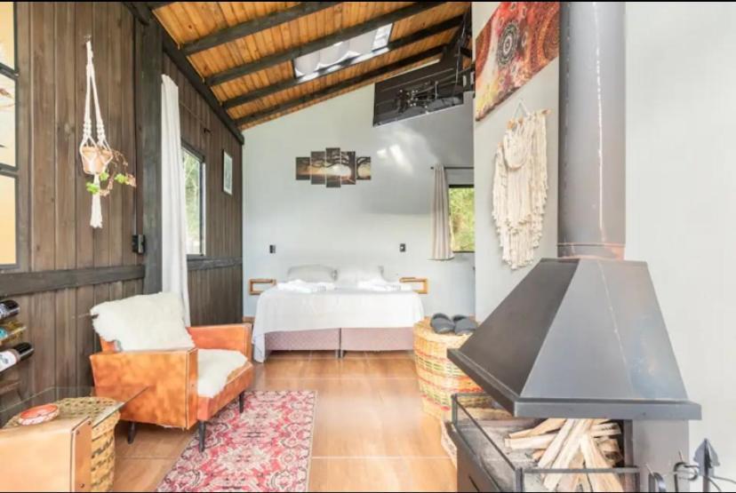 Cabana Sassafras Com Hidromassagem Alfredo Wagner Bagian luar foto